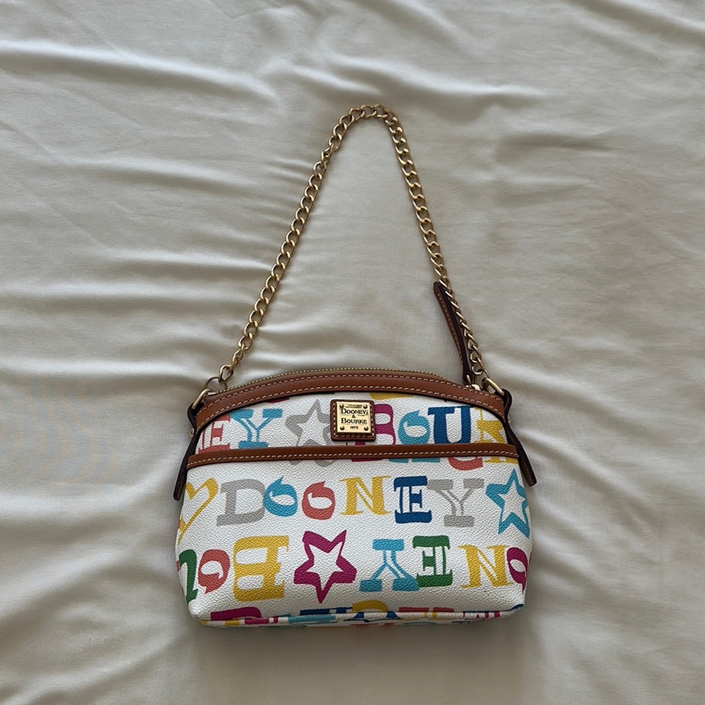 Signature Dooney & Burke Graffiti Shoulder Bag